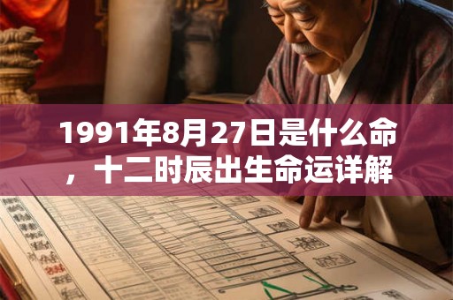 1991年8月27日是什么命，十二时辰出生命运详解