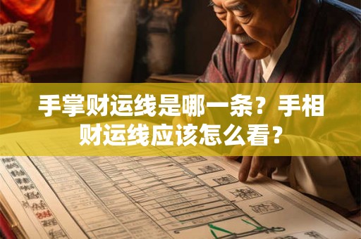 手掌财运线是哪一条？手相财运线应该怎么看？