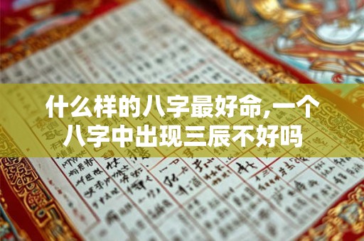 什么样的八字最好命,一个八字中出现三辰不好吗