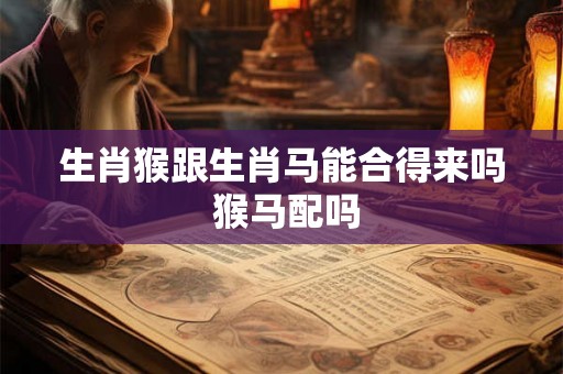 生肖猴跟生肖马能合得来吗 猴马配吗