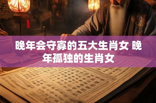 晚年会守寡的五大生肖女 晚年孤独的生肖女
