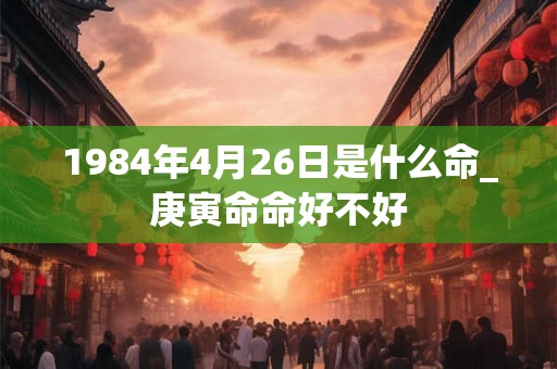 1984年4月26日是什么命_庚寅命命好不好