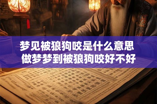 梦见被狼狗咬是什么意思 做梦梦到被狼狗咬好不好
