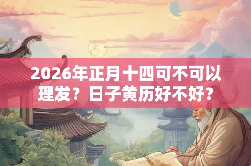 2026年正月十四可不可以理发？日子黄历好不好？