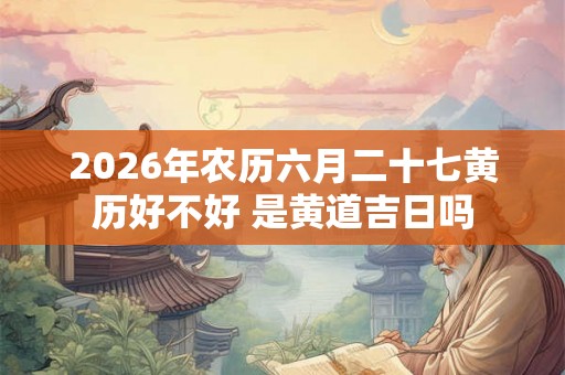 2026年农历六月二十七黄历好不好 是黄道吉日吗 2026年农历六月二十七黄历好不好 是黄道吉日吗