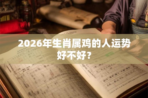 2026年生肖属鸡的人运势好不好? 2026年生肖属鸡的人运势好不好?