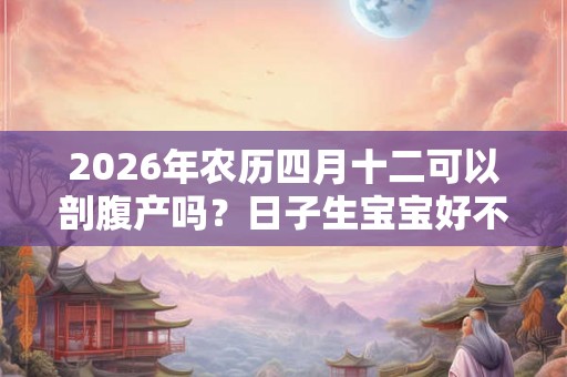 2026年农历四月十二可以剖腹产吗？日子生宝宝好不好？