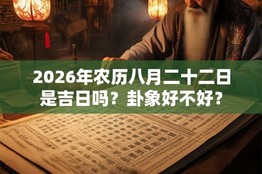 2026年农历八月二十二日是吉日吗？卦象好不好？