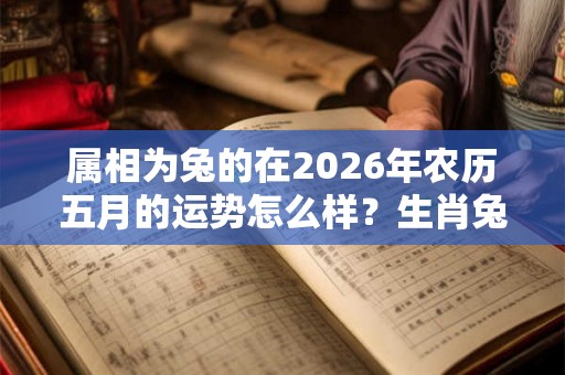 属相为兔的在2026年农历五月的运势怎么样？生肖兔的命理知识