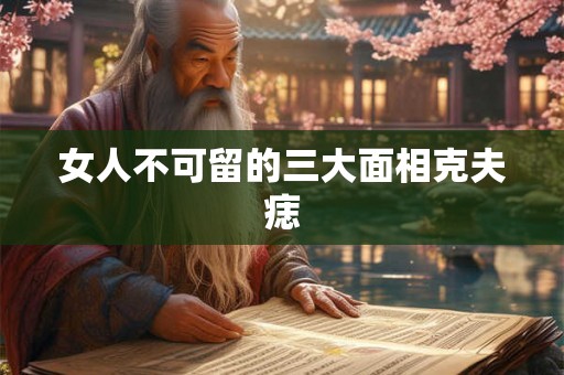 女人不可留的三大面相克夫痣