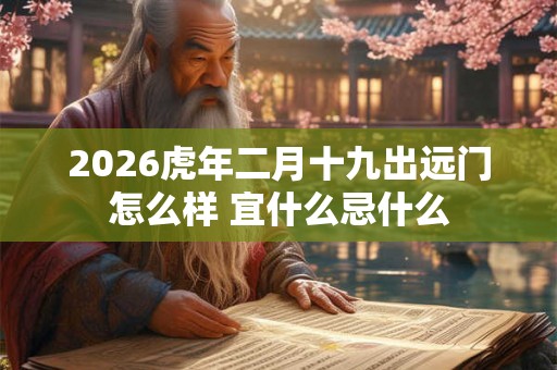 2026虎年二月十九出远门怎么样 宜什么忌什么 2026虎年二月十九出远门怎么样 宜什么忌什么