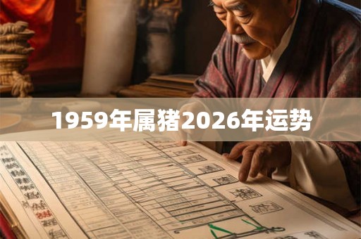 1959年属猪2026年运势