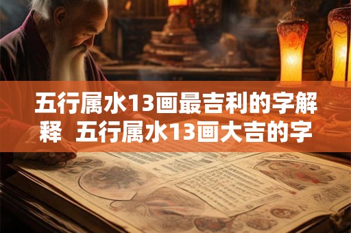 五行属水13画最吉利的字解释  五行属水13画大吉的字