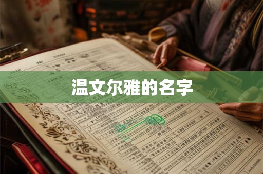 温文尔雅的名字