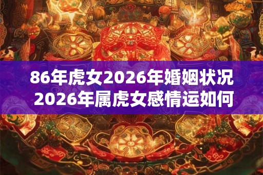 86年虎女2026年婚姻状况 2026年属虎女感情运如何