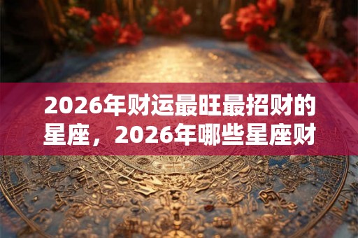 2026年财运最旺最招财的星座，2026年哪些星座财运爆棚？