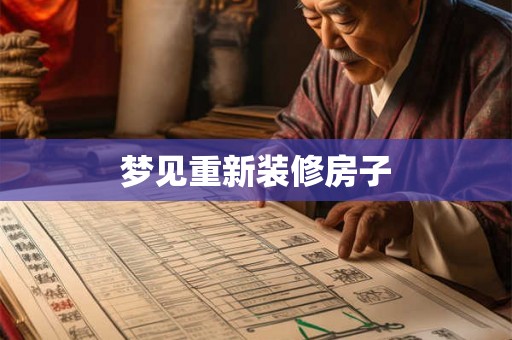 梦见重新装修房子
