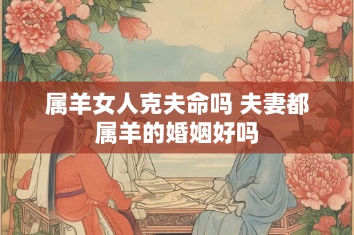 属羊女人克夫命吗 夫妻都属羊的婚姻好吗 属羊女人克夫命吗 夫妻都属羊的婚姻好吗