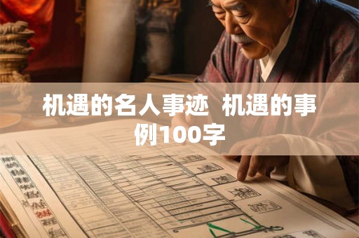机遇的名人事迹  机遇的事例100字