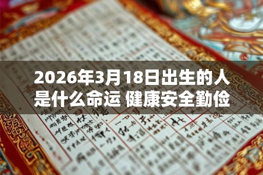 2026年3月18日出生的人是什么命运 健康安全勤俭行善