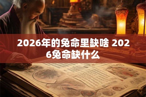 2026年的兔命里缺啥 2026兔命缺什么