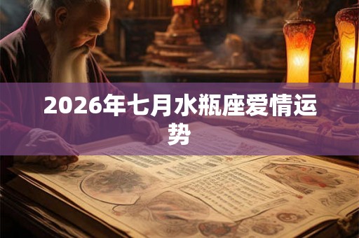 2026年七月水瓶座爱情运势 2026年七月水瓶座爱情运势