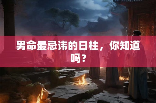 男命最忌讳的日柱,你知道吗? 男命最忌讳的日柱,你知道吗?