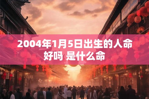 2004年1月5日出生的人命好吗 是什么命 2004年1月5日出生的人命好吗 是什么命