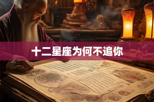 十二星座为何不追你