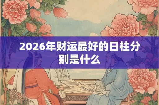 2026年财运最好的日柱分别是什么