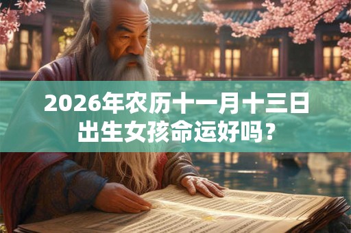 2026年农历十一月十三日出生女孩命运好吗？