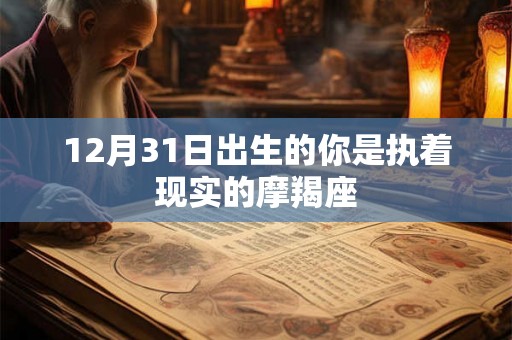 12月31日出生的你是执着现实的摩羯座