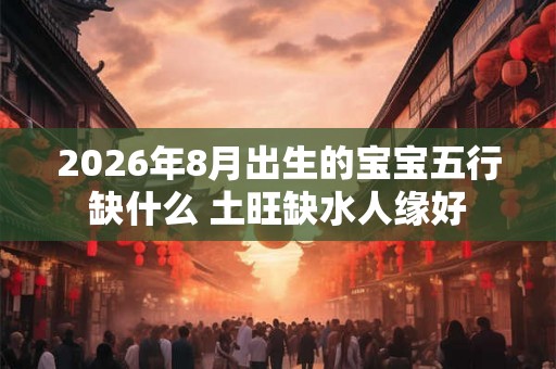 2026年8月出生的宝宝五行缺什么 土旺缺水人缘好