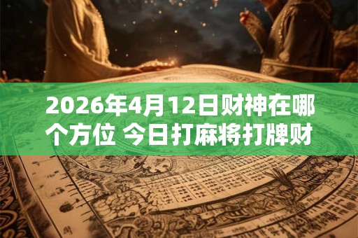2026年4月12日财神在哪个方位 今日打麻将打牌财运方位