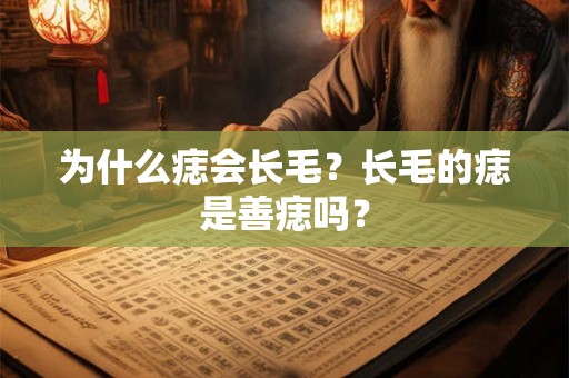 为什么痣会长毛？长毛的痣是善痣吗？
