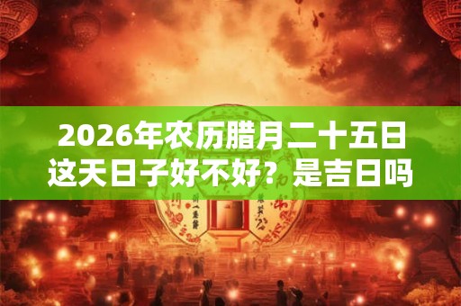 2026年农历腊月二十五日这天日子好不好？是吉日吗？