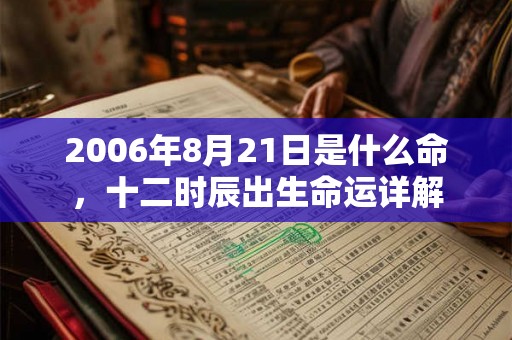 2006年8月21日是什么命，十二时辰出生命运详解