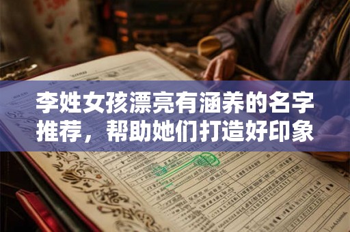 李姓女孩漂亮有涵养的名字推荐，帮助她们打造好印象和良好人际交往