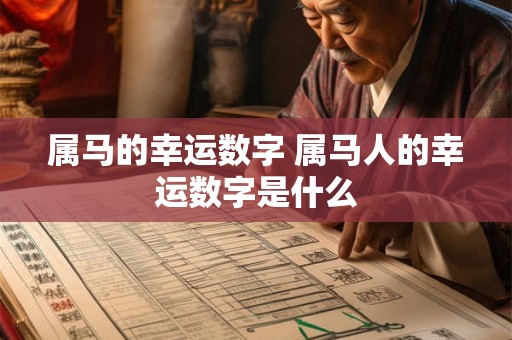 属马的幸运数字 属马人的幸运数字是什么