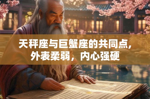 天秤座与巨蟹座的共同点,外表柔弱，内心强硬