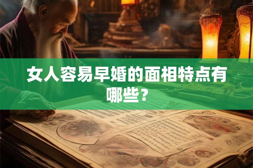 女人容易早婚的面相特点有哪些？