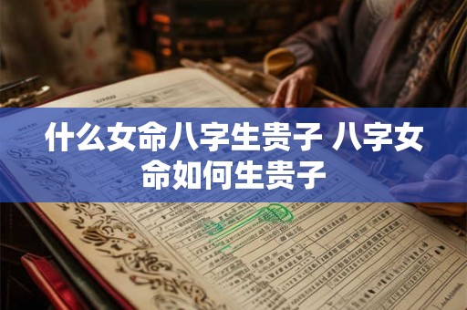 什么女命八字生贵子 八字女命如何生贵子