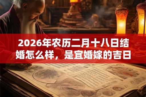 2026年农历二月十八日结婚怎么样,是宜婚嫁的吉日吗? 2026年农历二月十八日结婚怎么样,是宜婚嫁的吉日吗?