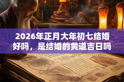 2026年正月大年初七结婚好吗，是结婚的黄道吉日吗？