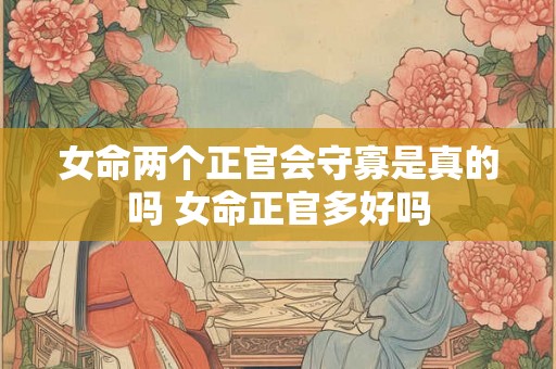 女命两个正官会守寡是真的吗 女命正官多好吗