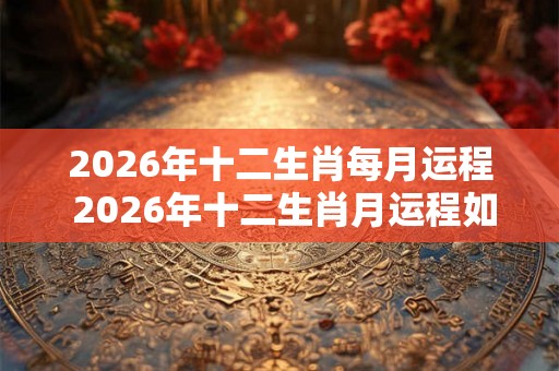 2026年十二生肖每月运程 2026年十二生肖月运程如何