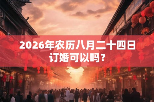 2026年农历八月二十四日订婚可以吗？