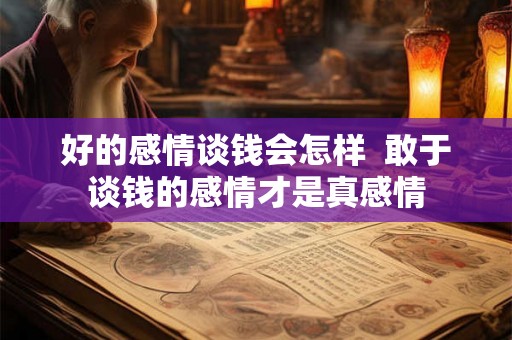 好的感情谈钱会怎样  敢于谈钱的感情才是真感情