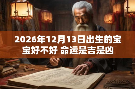 2026年12月13日出生的宝宝好不好 命运是吉是凶
