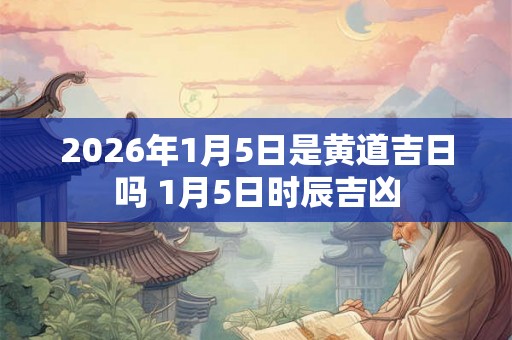 2026年1月5日是黄道吉日吗 1月5日时辰吉凶